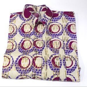 Men’s Ankara Print Casual short sleeved button up